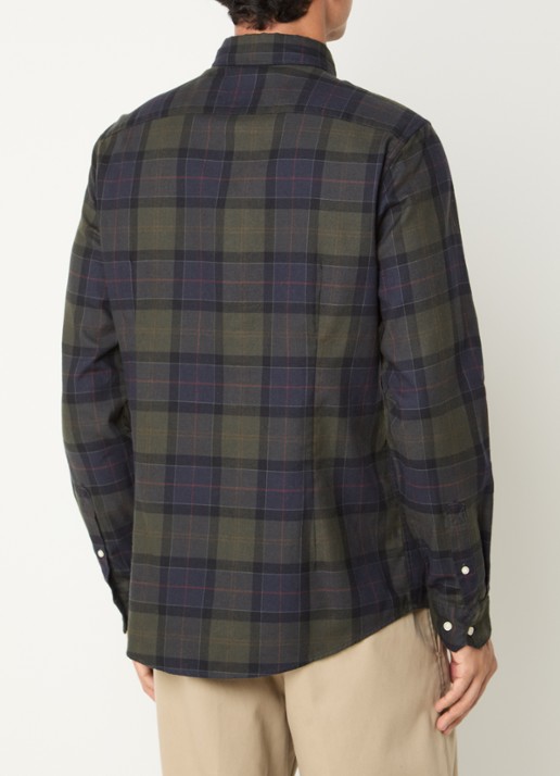 Barbour Fortrose regular fit overhemd met ruitdessin - achterkant groen