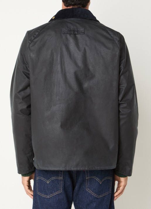 Barbour Icons barn jack met steekzakken - achterkant 2 donkerblauw