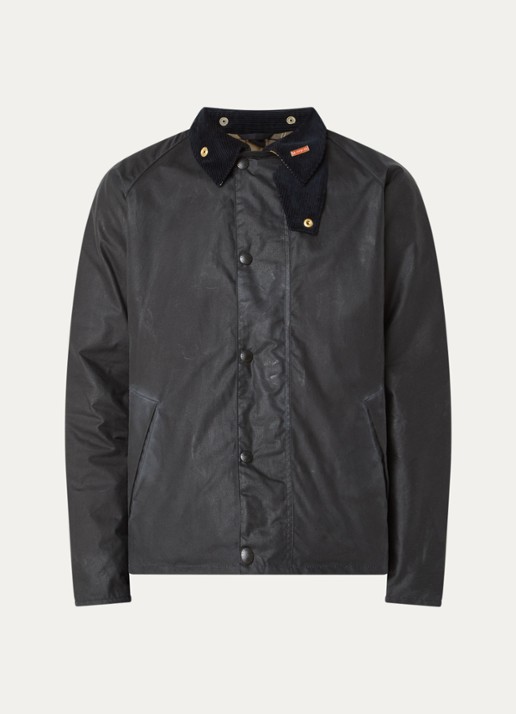 Barbour Icons barn jack met steekzakken - voorkant 3 donkerblauw