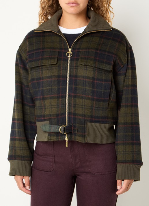 Barbour Jack met ruitdessin - detail groen