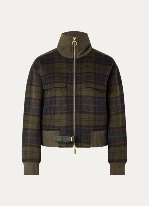 Barbour Jack met ruitdessin - voorkant 3 groen