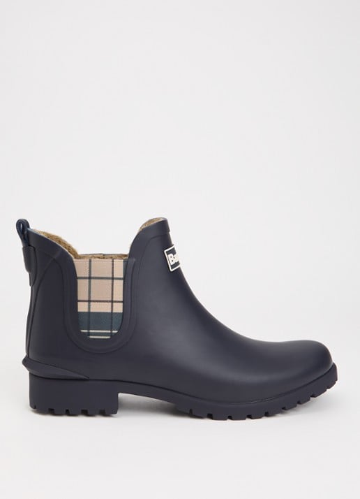 Barbour Kirkton regenlaars met ruitdessin en logo