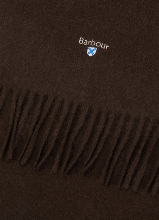 Barbour Sjaal van lamswol 25 x 180 cm  - detail 3 bruin