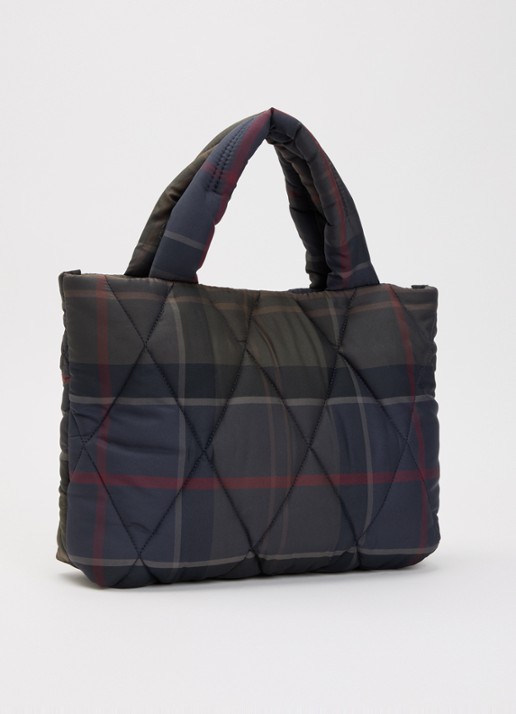 Barbour Tartan Arlene handtas met ruitdessin  - achterkant 4 groen