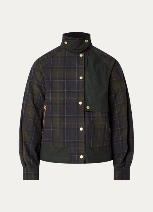 Barbour Truro jack met ruitdessin - voorkant 3 donkerblauw