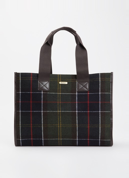 Barbour Turnberry shopper in wolblend met ruitdessin