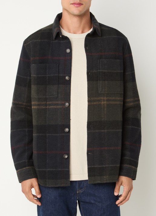 Barbour Woodlane overshirt met ruitdessin en borstzakken