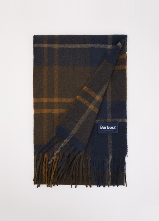 Barbour Yorklane tartan sjaal met ruitdessin 31 x 186 cm