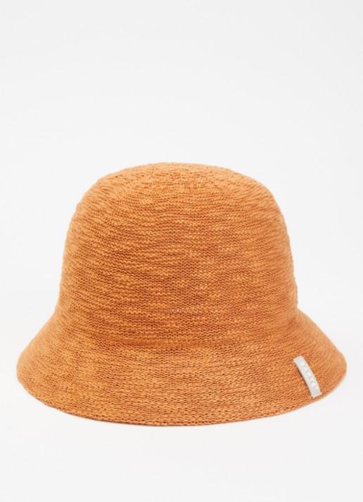 Barts Besary bucket hoed met logo - voorkant donkeroranje