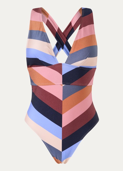 Barts Corangs Sculpting corrigerend badpak met print - voorkant multicolor