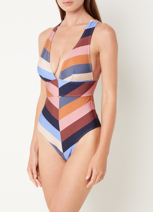 Barts Corangs Sculpting corrigerend badpak met print - voorkant 2 multicolor