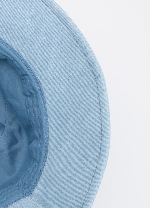 Barts Jabibu buckethat van denim met logoborduring  - detail 2 indigo