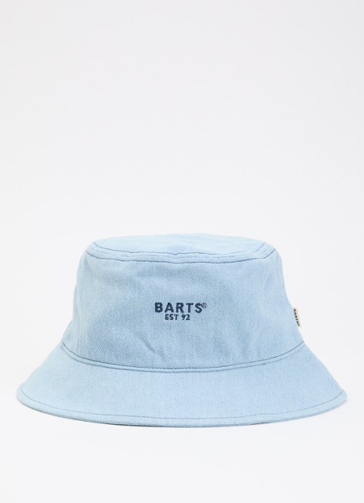 Barts Jabibu buckethat van denim met logoborduring
