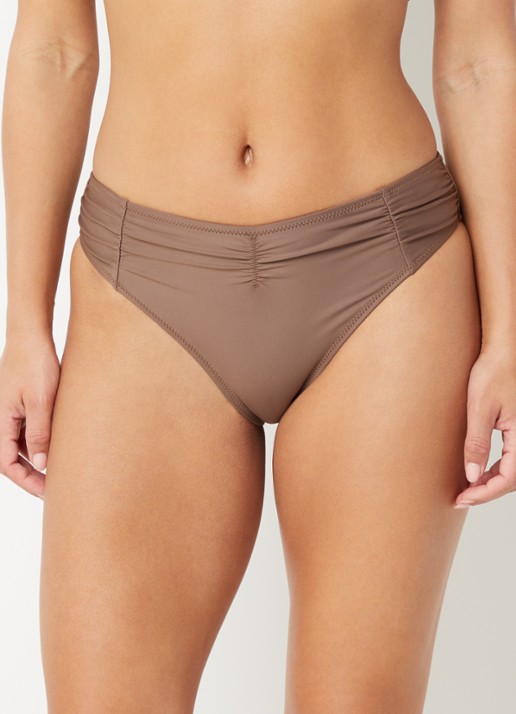 Barts Kelli Cheeky high waisted hipster bikinislip - voorkant 5 lichtbruin