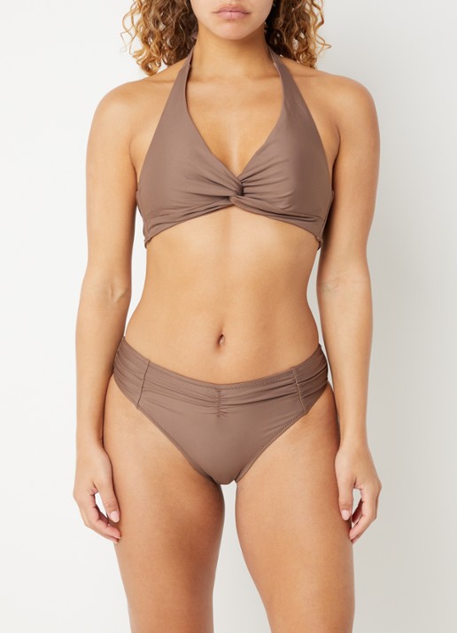 Barts Kelli Cross halter bikinitop met knoopdetail