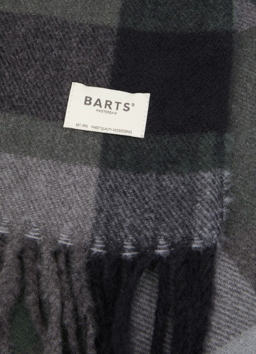Barts Ketill fijngebreide sjaal met ruitdessin 180 x 30 cm - detail 3 beige
