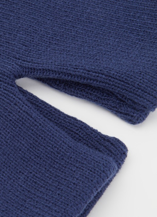 Barts Kinabalu ribgebreide sjaal  - detail blauw