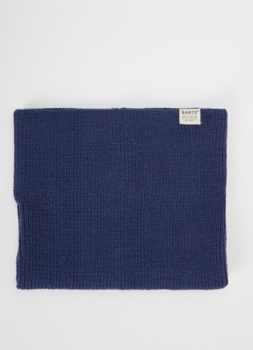 Barts Kinabalu ribgebreide sjaal  - voorkant 2 blauw