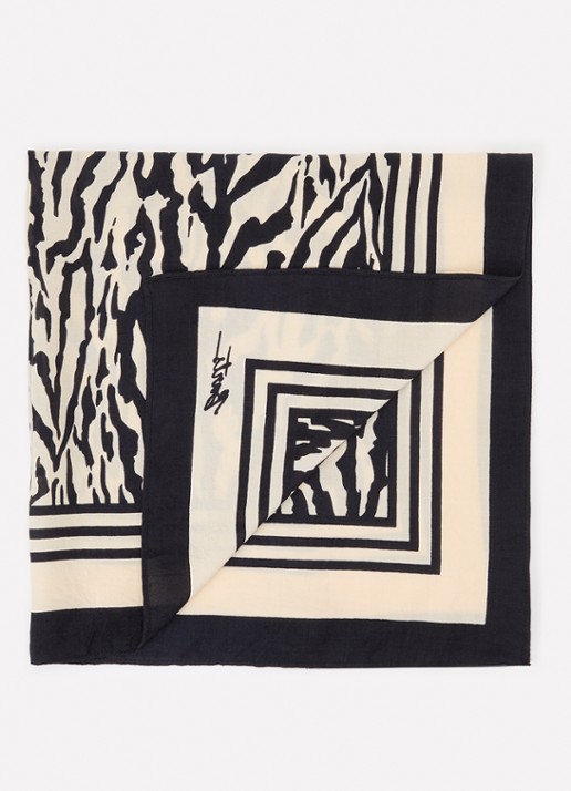 Barts Leylaf sjaal met print 62 x 62 cm