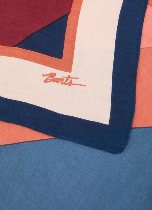 Barts Leylaf sjaal met print 62 x 62 cm - detail 3 abrikoos