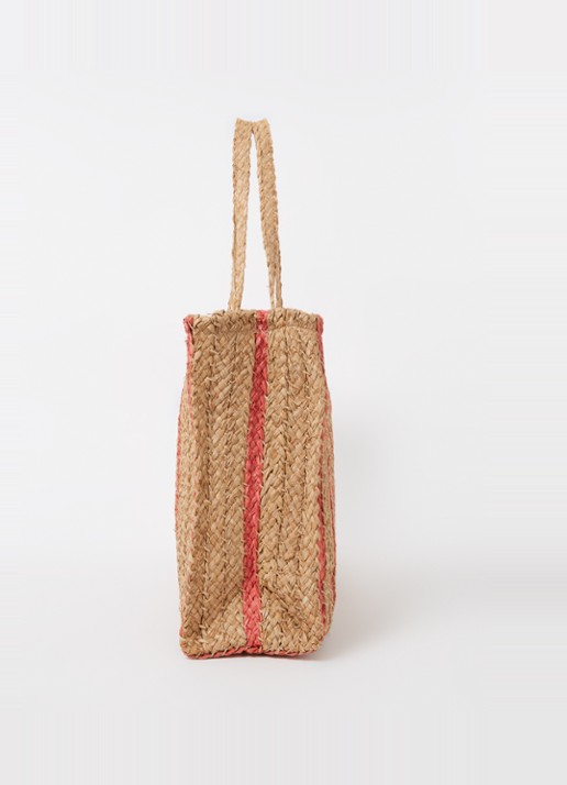 Barts Makemo shopper van raffia - detail 4 donkerbeige