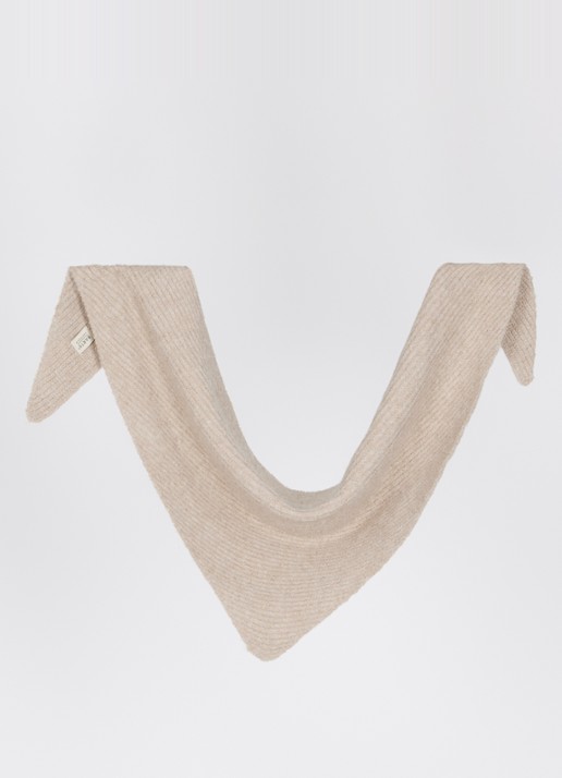 Barts Neolana ribgebreide sjaal 103 x 39 cm - detail beige