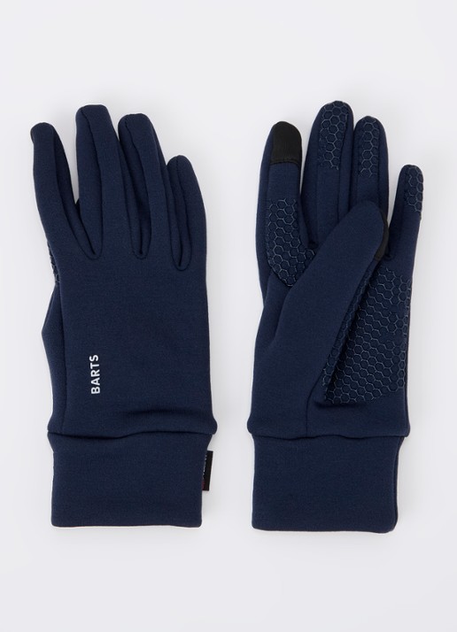 Barts Powerstretch handschoenen met touchscreen functie - voorkant donkerblauw