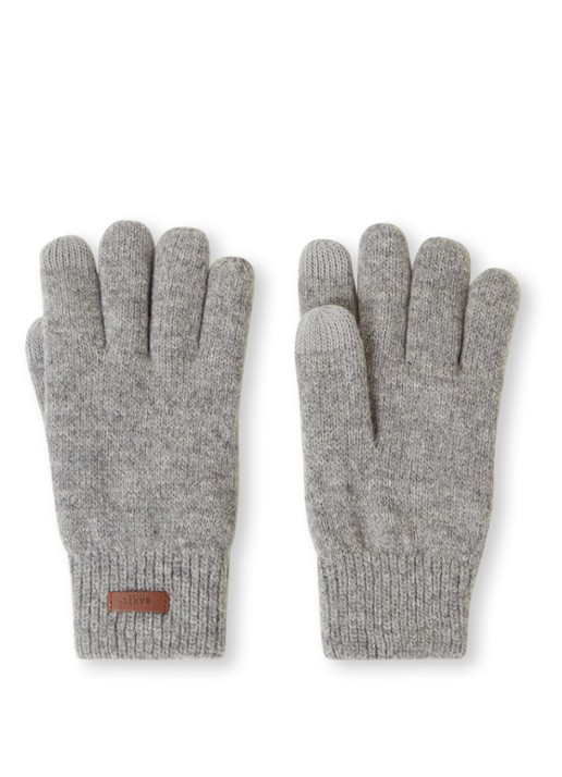 Barts Rilef handschoenen van wol - voorkant grijs