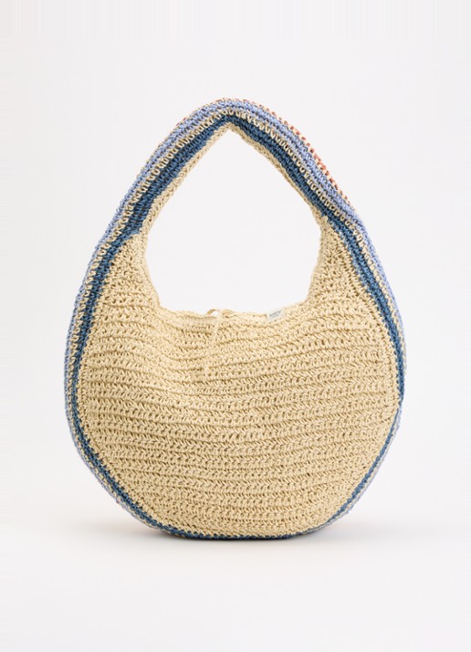 Barts Saunteer handtas van stro  - voorkant 2 beige