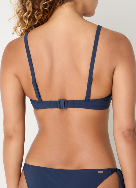 Barts Solid voorgevormde bikinitop met beugel - achterkant 6 donkerblauw