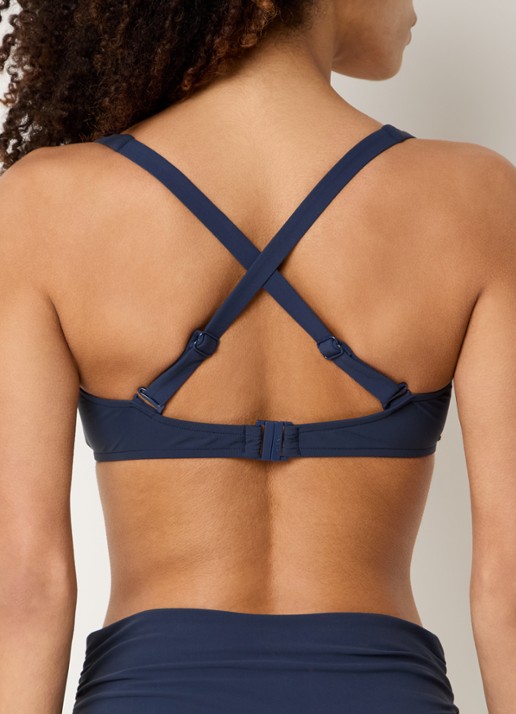 Barts Solid voorgevormde bikinitop  - achterkant donkerblauw