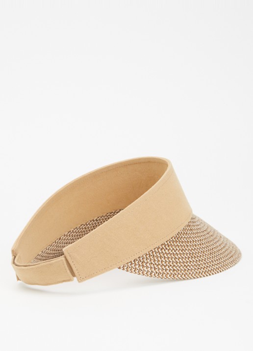 Barts Vesder zonneklep in linnenblend - detail beige