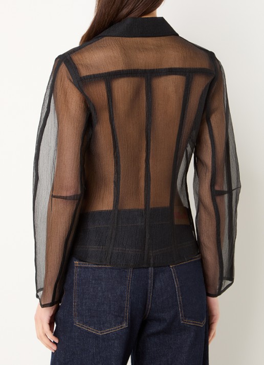 Baum und Pferdgarten Belottie semi-transparante blouse met opgestikte zakken - achterkant zwart