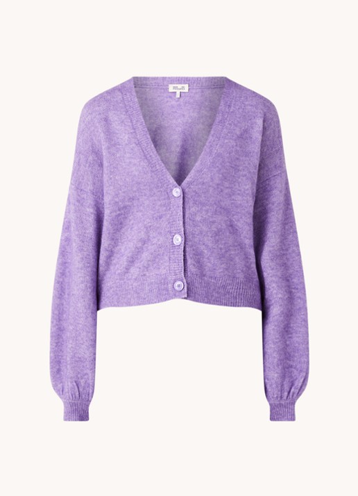 Baum und Pferdgarten Chasmeen fijngebreid vest in alpaca wolblend - voorkant 3 paars