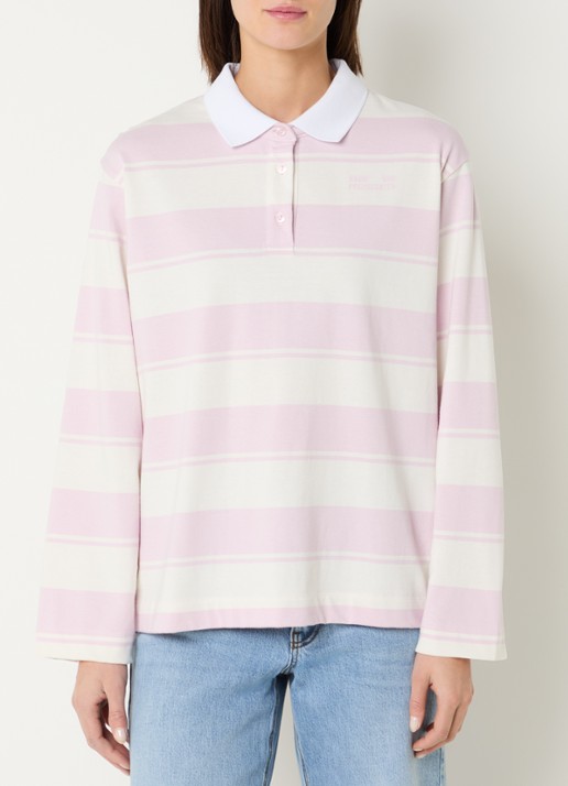 Baum und Pferdgarten Jeanne longsleeve met streepprint en polokraag