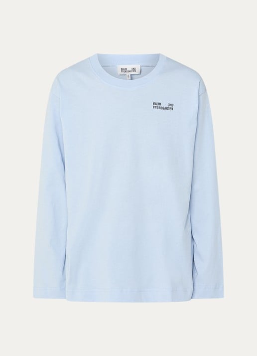 Baum und Pferdgarten Jeevona longsleeve met print - voorkant 3 lichtblauw