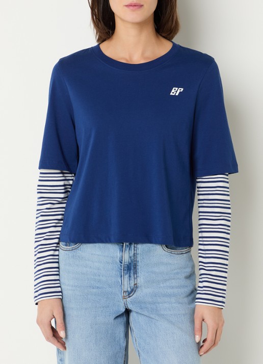 Baum und Pferdgarten Jolin longsleeve met streepprint en logo