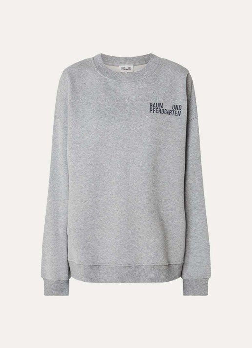 Baum und Pferdgarten Julle sweater grijs - voorkant 3 grijsmele