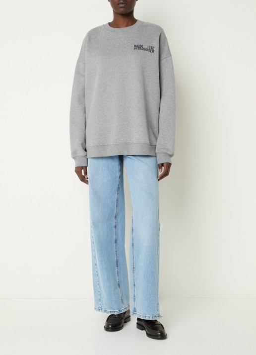 Baum und Pferdgarten Julle sweater grijs - voorkant 4 grijsmele