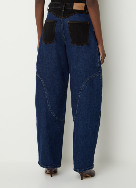 Baum und Pferdgarten Napolen high waist loose fit jeans met steekzakken - achterkant indigo