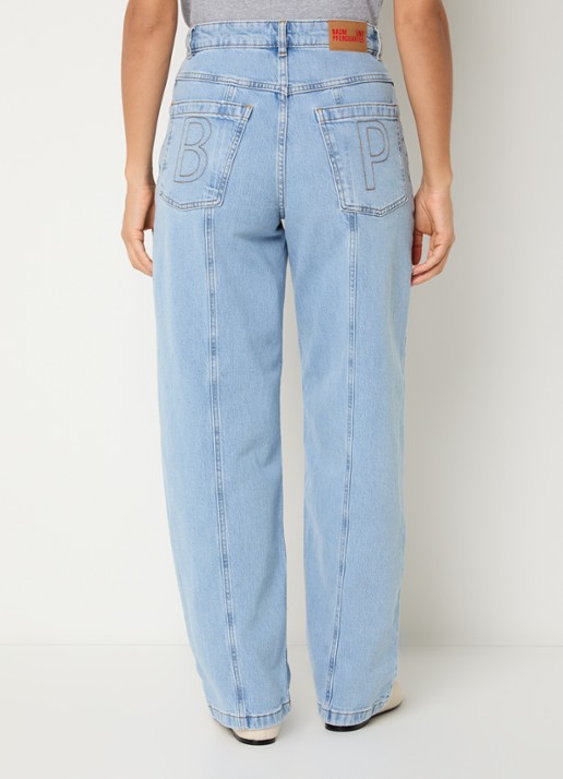 Baum und Pferdgarten No 02 high waist loose fit jeans met lichte wassing - achterkant 4 indigo