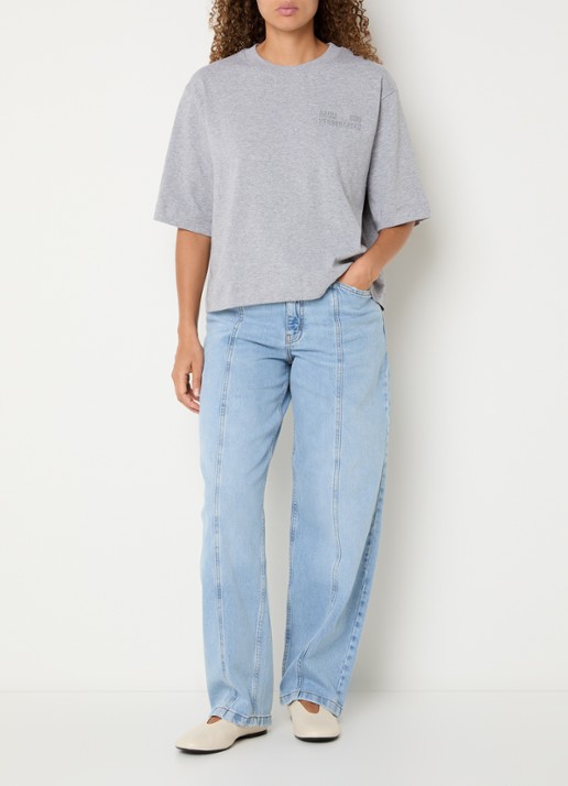 Baum und Pferdgarten No 02 high waist loose fit jeans met lichte wassing - voorkant 2 indigo