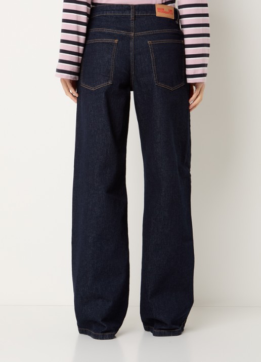 Baum und Pferdgarten No 02 high waist wide leg jeans met donkere wassing - achterkant indigo
