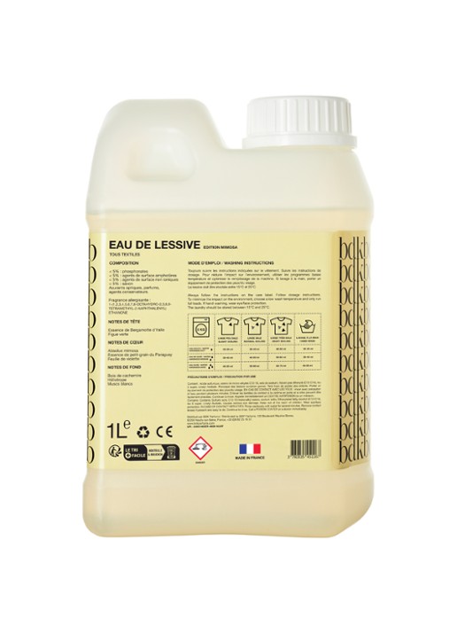 BDK Parfums Eau de Lessive - wasmiddel - achterkant 7 edition mimosa
