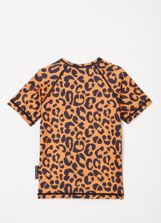 Beach & Bandits Coco Leopard zwemtop met UV-bescherming - voorkant 2 oranjebruin
