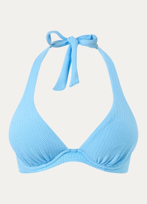 Beachlife Alaskan halter bikinitop met uitneembare vulling - voorkant 5 blauwgrijs
