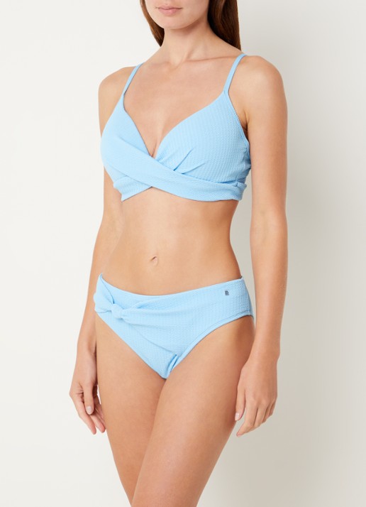 Beachlife Bandeau bikinitop met structuur - detail 6 lichtblauw