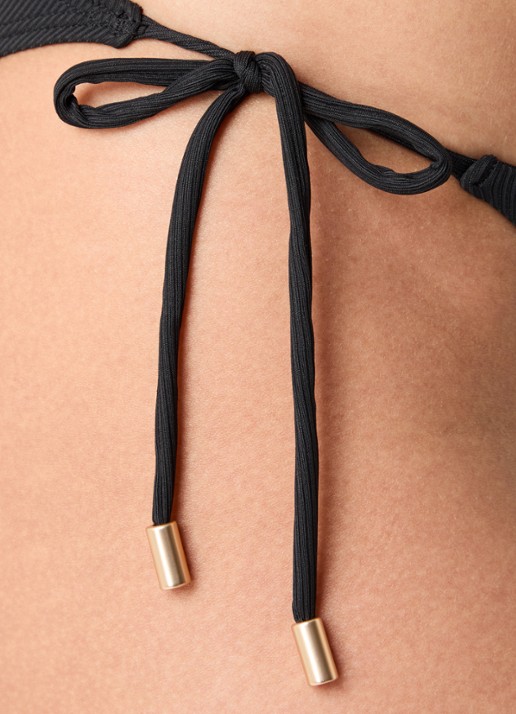 Beachlife Bikinislip met structuur - detail 3 zwart