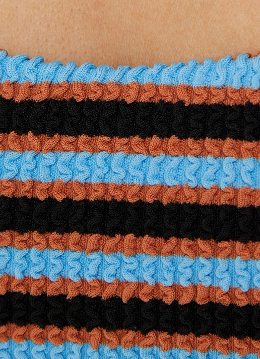 Beachlife Bikinitop met streepprint - detail 5 zwart