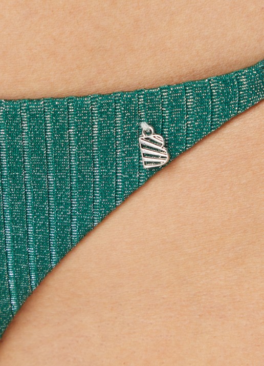 Beachlife Brazillian bikinislip met lurex - detail 5 groen